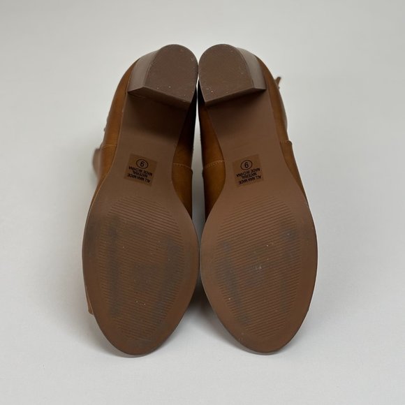 Brown Open Toe Ankle Boots - Picture 3 of 5